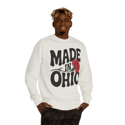 Made in Ohio Sweatshirt — Retro Floral State Pride Crewneck