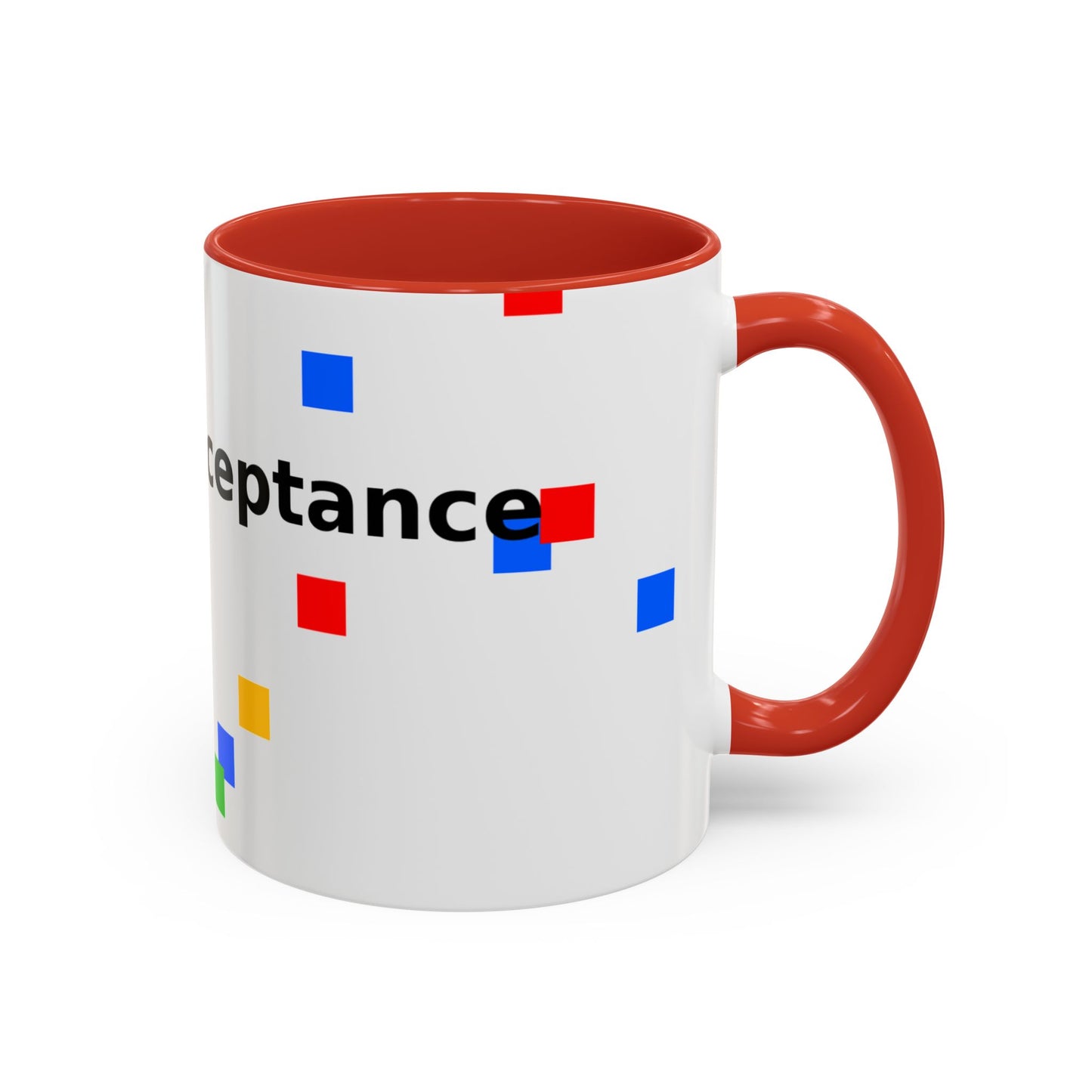 Autism Acceptance Accent Coffee Mug – Colorful Puzzle Square Design (11/15 oz)