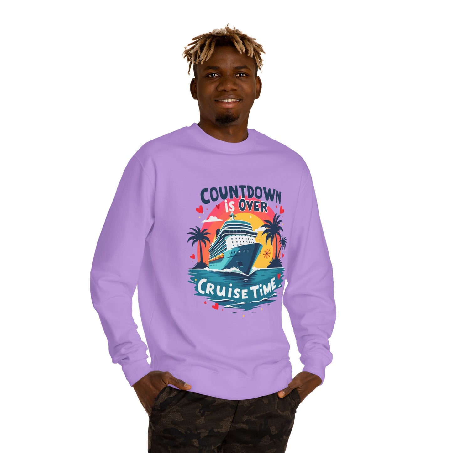 Cruise Time Sweatshirt - "Countdown Is Over" Tropical Cruise Crewneck