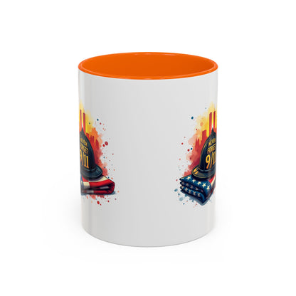 Never Forget 9/11 Memorial Accent Coffee Mug
