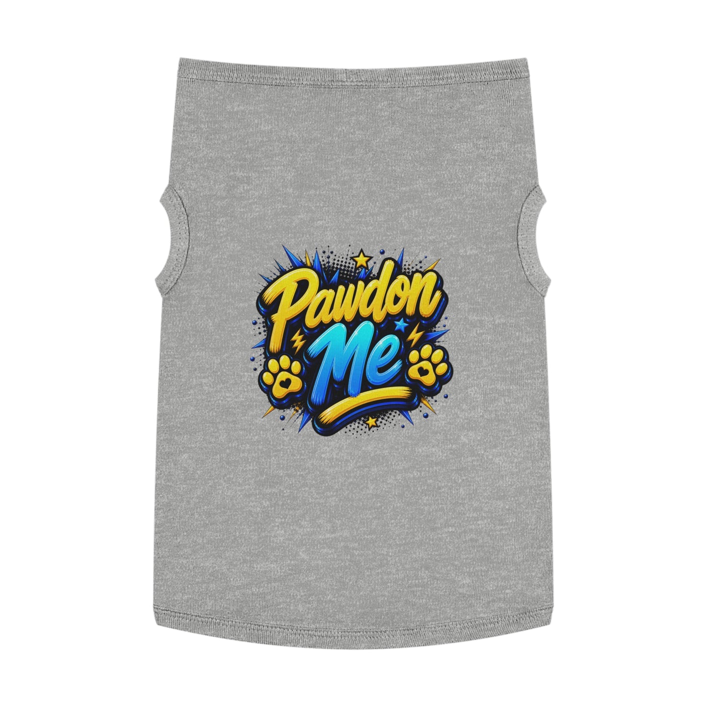 Pawdon Me Pet Tank Top — Cute Funny Paw Print Graphic for Dogs & Cats