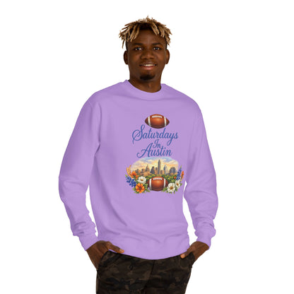 Saturdays in Austin Sweatshirt — Football Skyline Crewneck