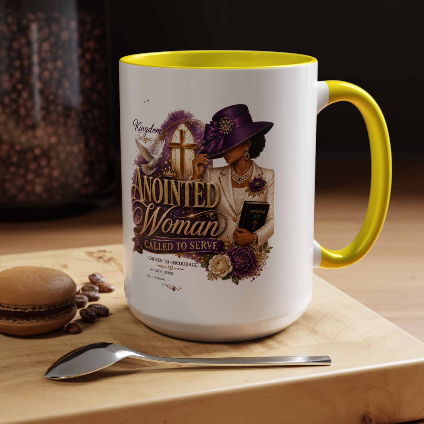 Anointed Woman Coffee Mug — Faithful, Called to Serve Accent Mug (11/15oz)