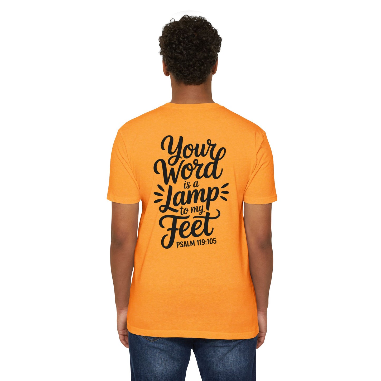 Bible Verse T-Shirt — "Your Word Is a Lamp to My Feet" (Psalm 119:105)