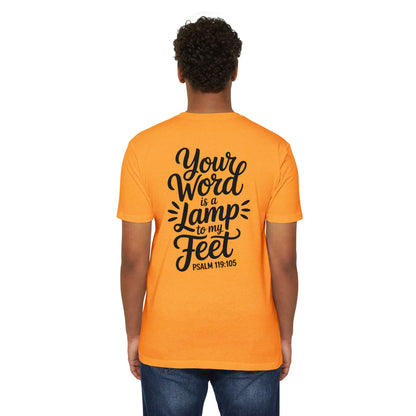 Bible Verse T-Shirt — "Your Word Is a Lamp to My Feet" (Psalm 119:105)