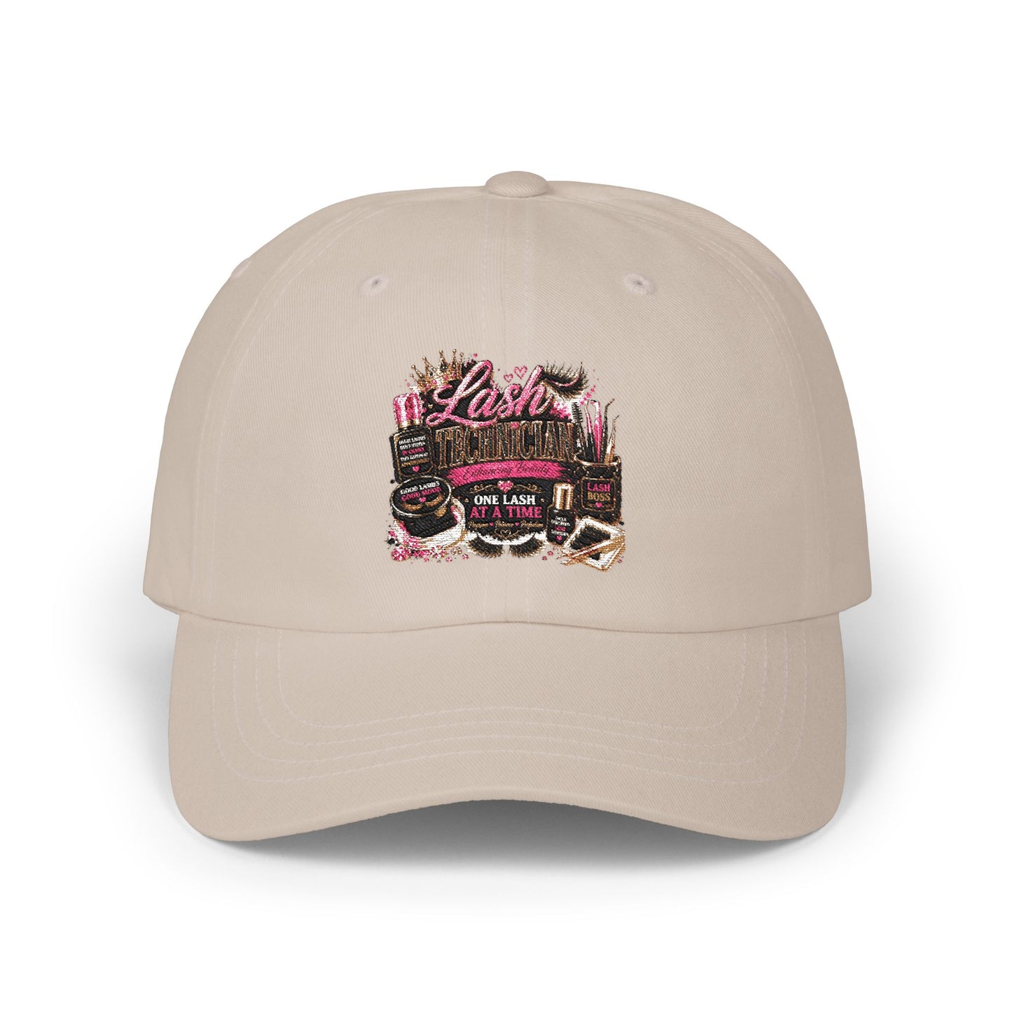 Dad Cap — Vintage Pink Camper Graphic Embroidered Hat