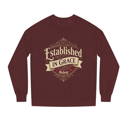 Established in Grace Sweatshirt — 'Established in Grace' Vintage Faith Crewneck