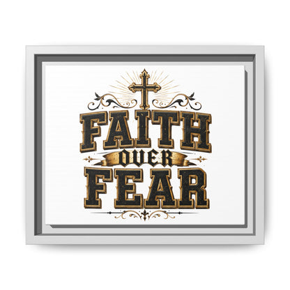 Faith Over Fear Framed Canvas Wall Art