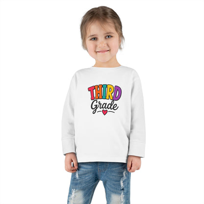 Third Grade Toddler Long Sleeve Tee — Cute Back-to-School Shirt