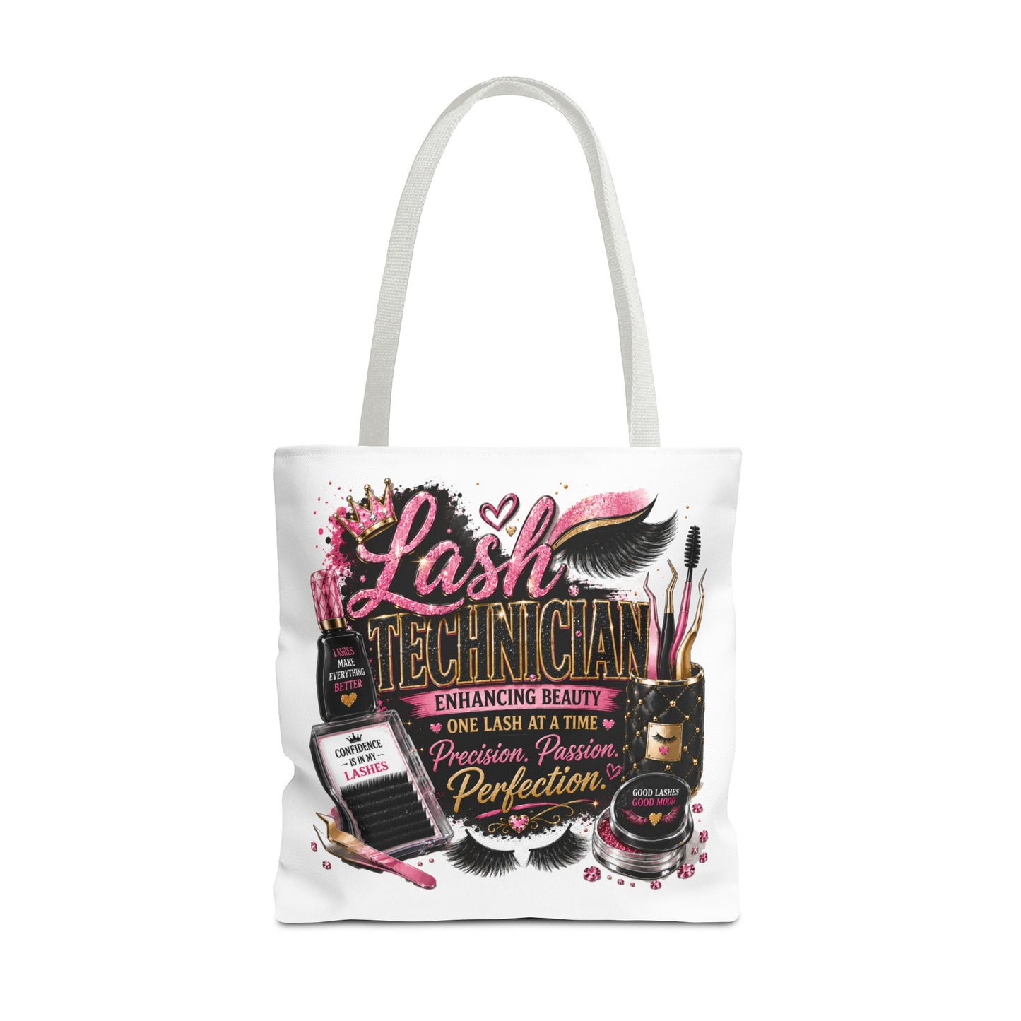 Lash Technician Tote Bag — Glam Beauty Artist Gift, ‘Lash Technician: Enhancing Beauty’ Design