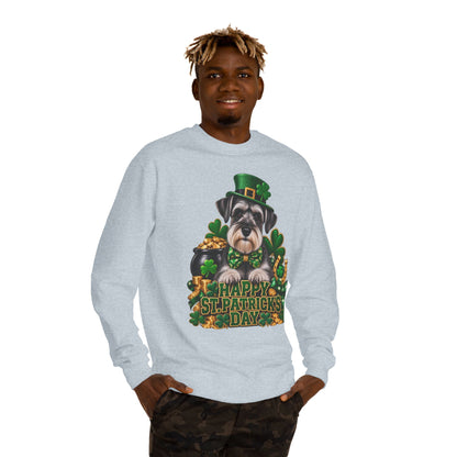 St. Patrick’s Day Schnauzer Sweatshirt — Happy St. Patrick’s Day Graphic
