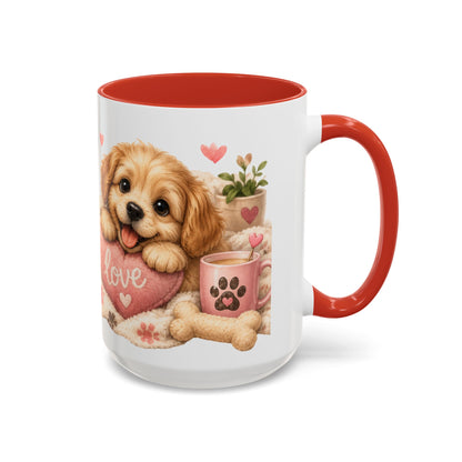 Cute Dog Lover Coffee Mug — "Life is Better With a Dog" Accent Mug (11/15oz)