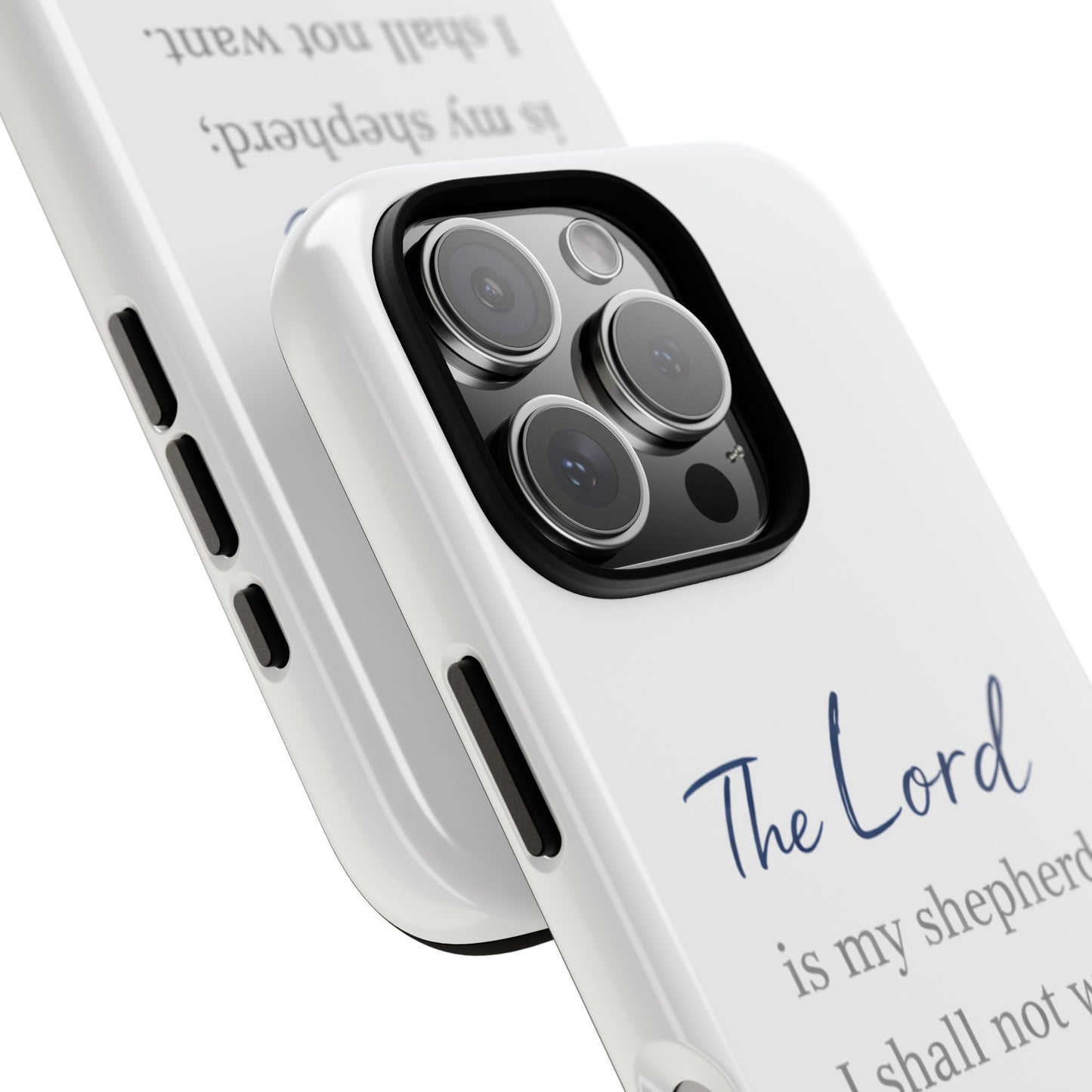 Psalm 23:1 Phone Case — "The Lord is my shepherd; I shall not want" Christian Protective Cover