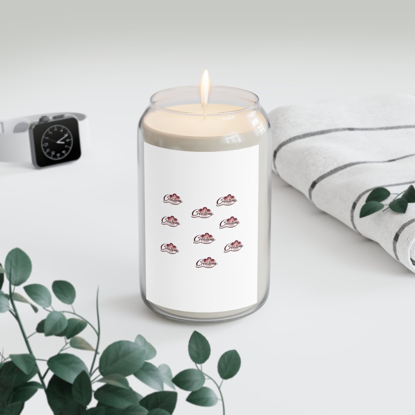 Soy Scented Candle 13.75 oz — Cozy Aromatherapy Jar (subtle logo design)