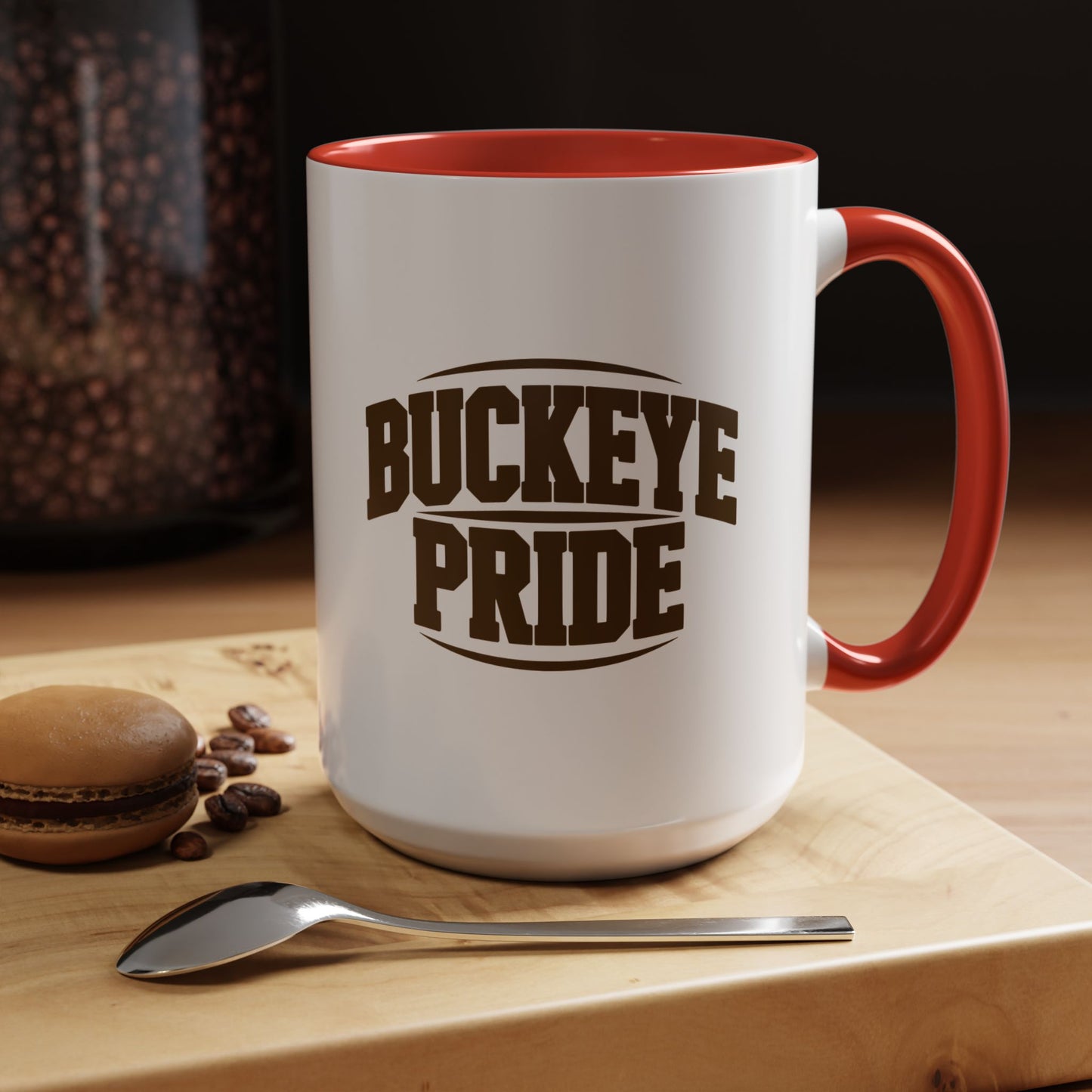 Buckeye Pride Accent Coffee Mug — School Spirit Ceramic Mug