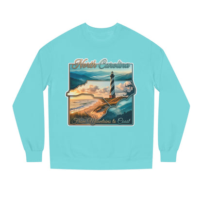 North Carolina Lighthouse Sweatshirt — From Mountains to Coast Scenic Crewneck
