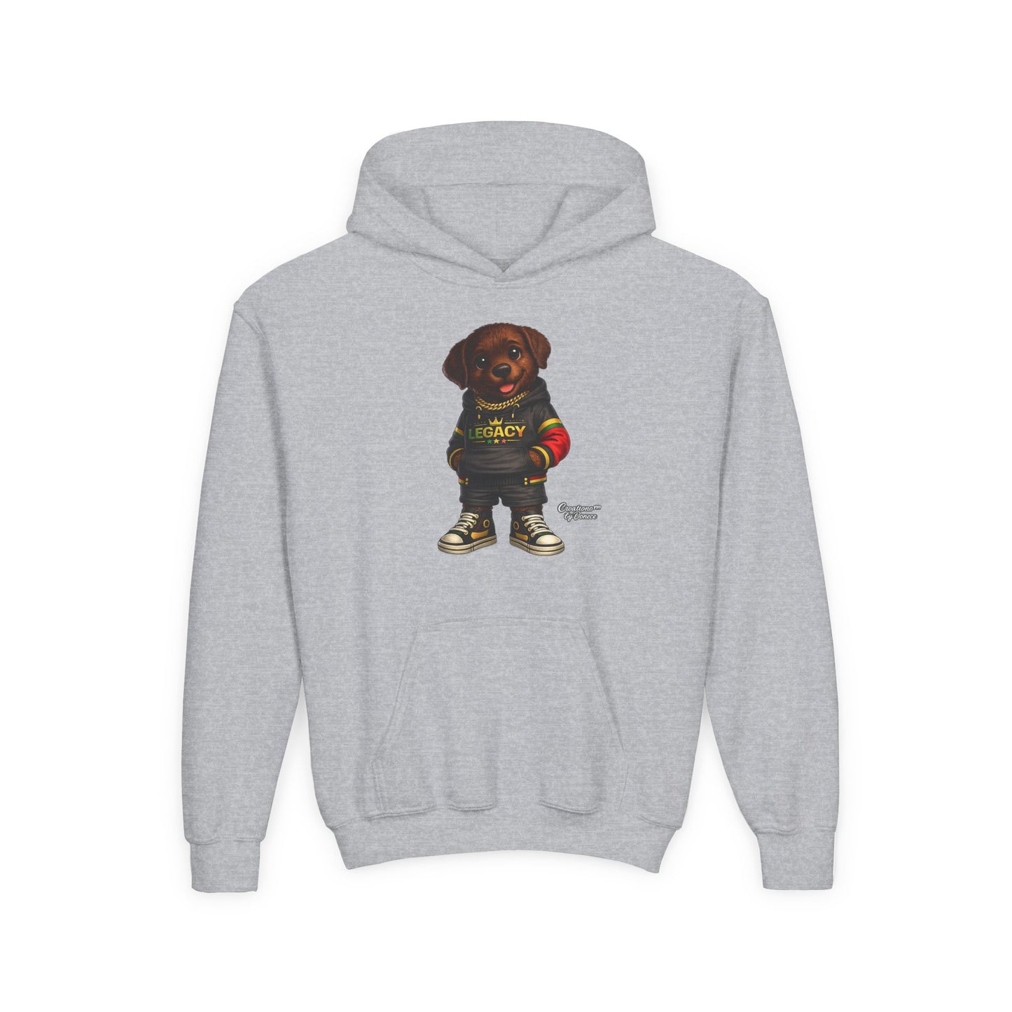 Youth Hoodie — 'Legacy' Streetwear Puppy Graphic Sweatshirt