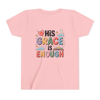 His Grace Is Enough Youth Tee — Christian Kids Inspirational Shirt