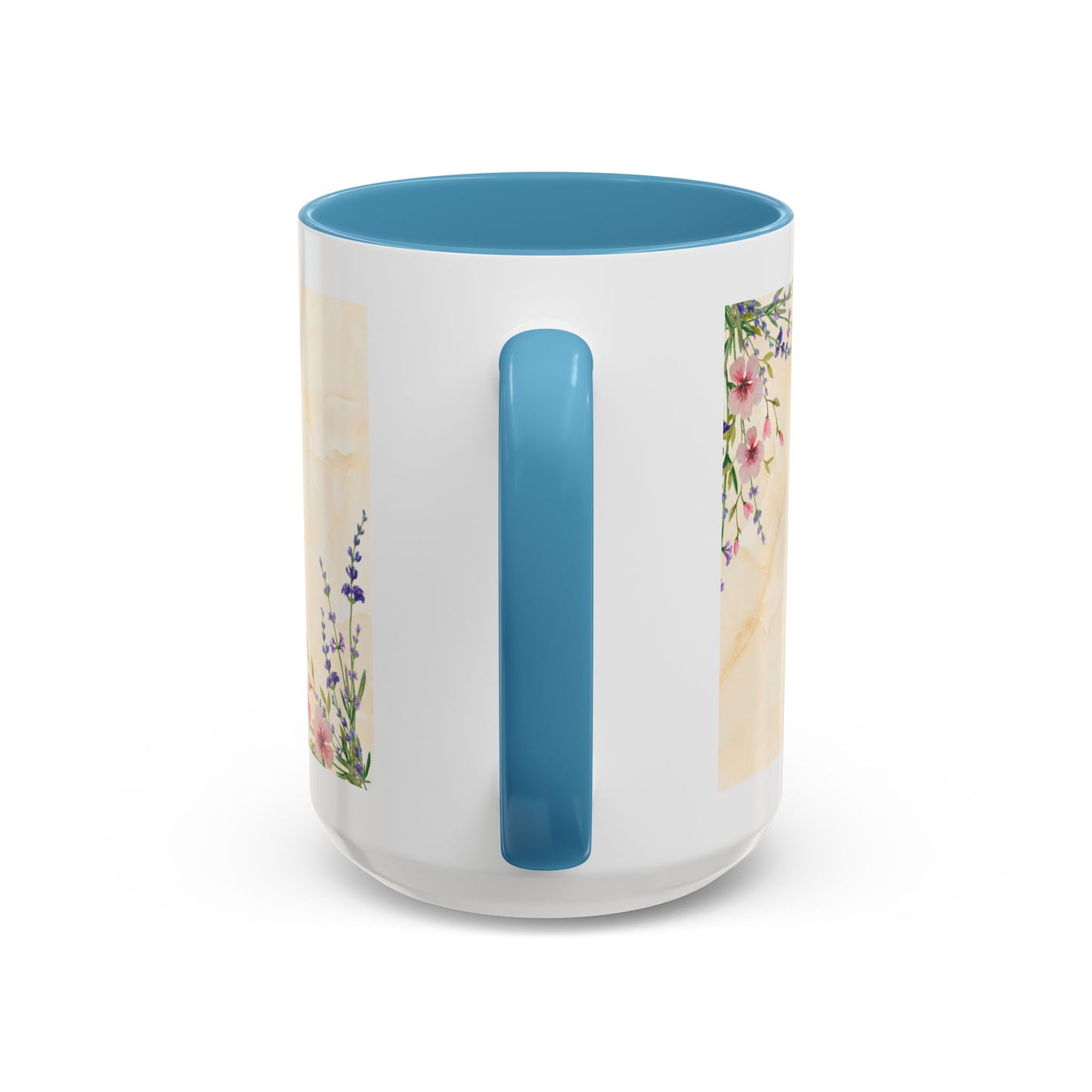 Mother Home Coffee Mug — Floral 'She Gave Us Love, She Gave Us Strength' Accent Mug