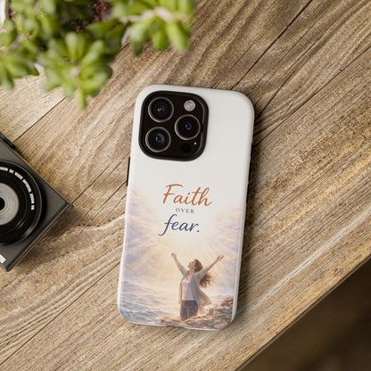 Faith Over Fear Phone Case — Inspirational Christian iPhone Cover