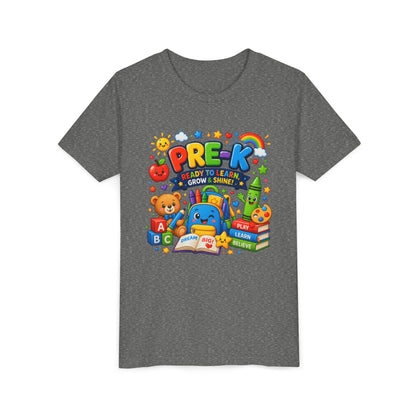 Pre-K Ready To Learn Kids T-Shirt — Colorful Preschool Back-to-School Tee