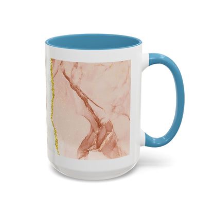 Mom Marble Accent Coffee Mug — Rose Gold & Gold Vein 11/15oz Gift