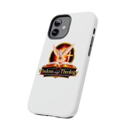 Wisdom and Theology Tough Phone Case — Christian Dove & Cross Design
