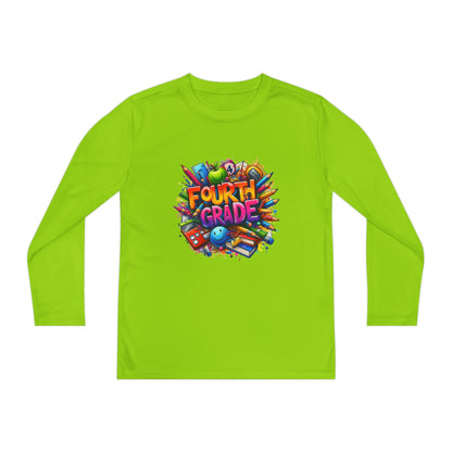 Fourth Grade Long Sleeve Tee — Colorful School Kids Shirt