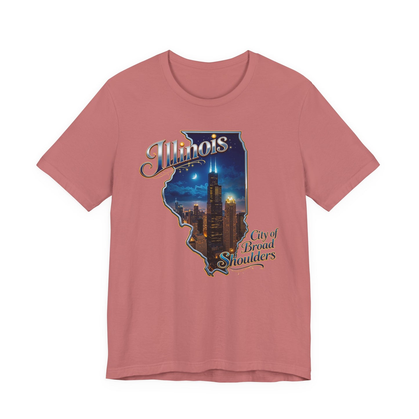 Illinois State Tee — 'City of Broad Shoulders' Chicago Skyline T-Shirt
