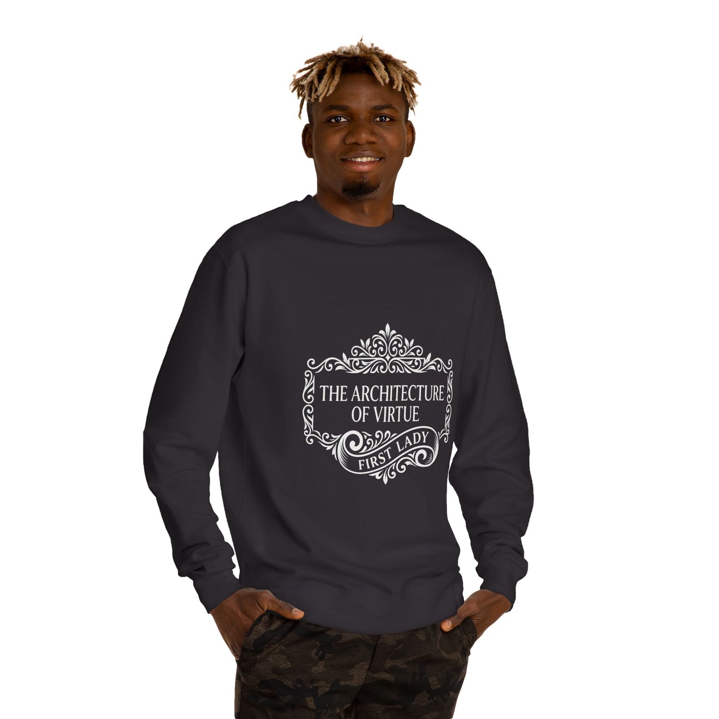 Sweatshirt — "The Architecture of Virtue" First Lady Graphic Crewneck