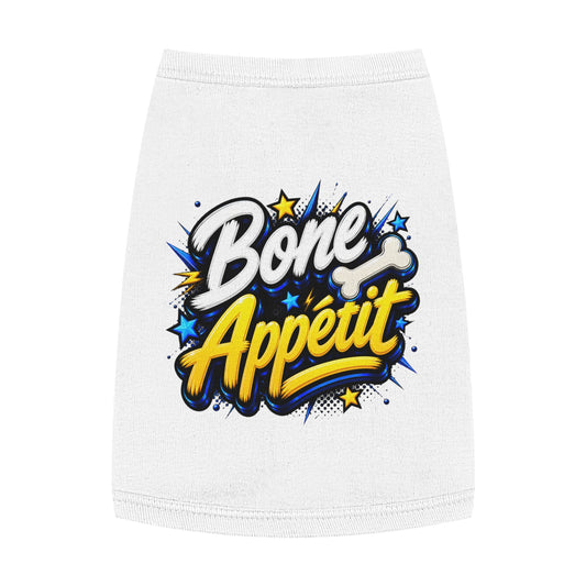 Pet Tank Top — "Bone Appétit" Graphic Dog Tank