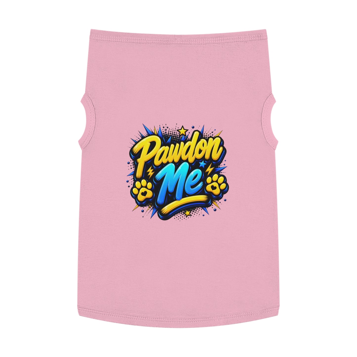 Pawdon Me Pet Tank Top — Cute Funny Paw Print Graphic for Dogs & Cats