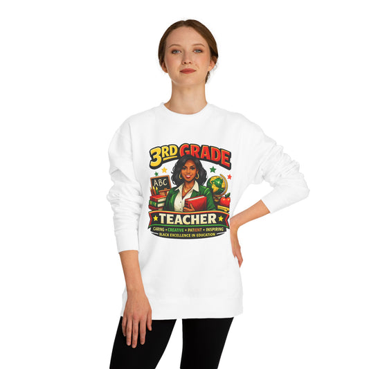 3rd Grade Teacher Sweatshirt – Inspiring Black Excellence Teacher Gift