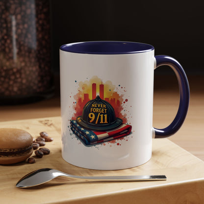 Never Forget 9/11 Memorial Accent Coffee Mug