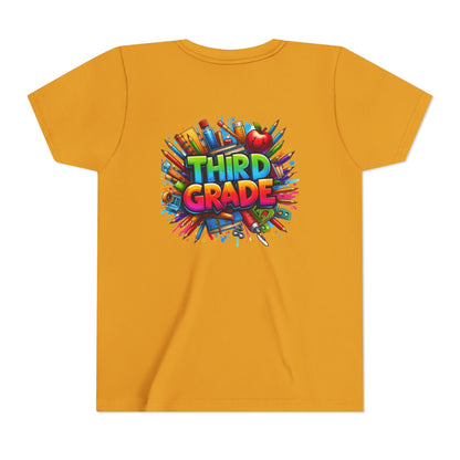 Third Grade Kids' T-Shirt – Colorful School Supplies Back-to-School Tee