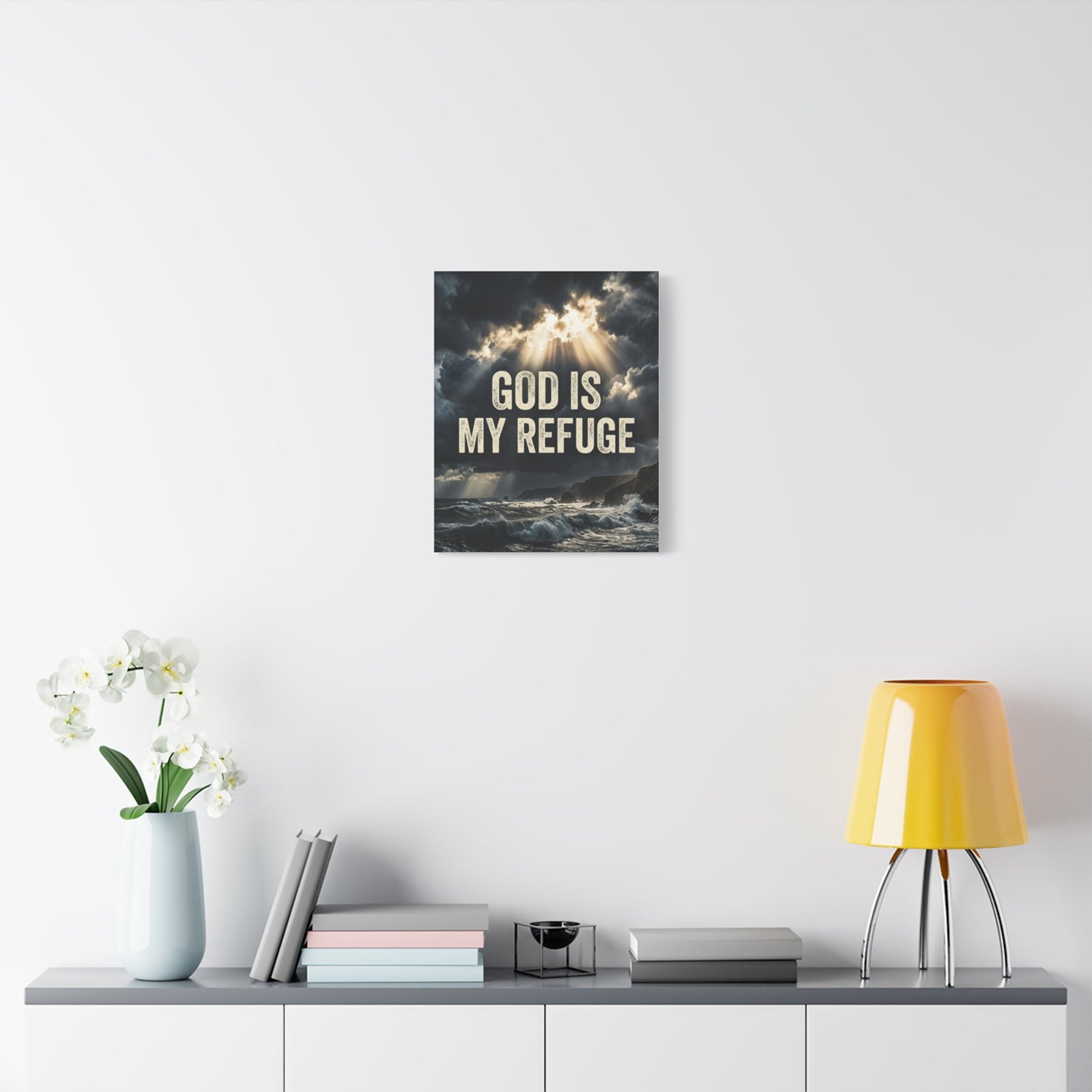 God Is My Refuge Canvas Wall Art
