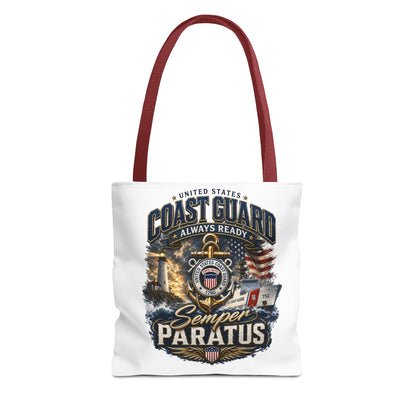 Coast Guard Semper Paratus Tote Bag – U.S. Coast Guard Patriotic Beach & Everyday Carry
