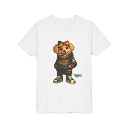 Youth Tee — Rasta Teddy "Black Excellence" Graphic Shirt