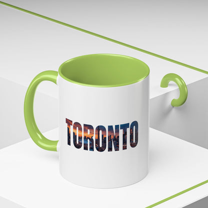 Toronto Skyline Accent Coffee Mug — Cityscape Text Design (11/15oz)