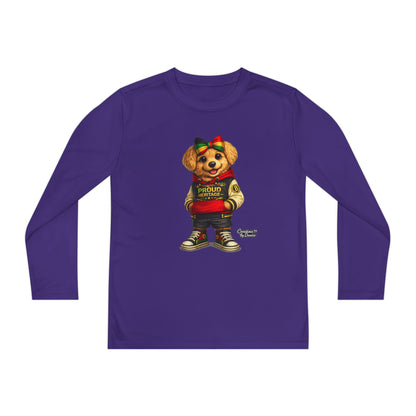 Youth Bear Varsity Long Sleeve Tee — 'Proud Brother' Graphic
