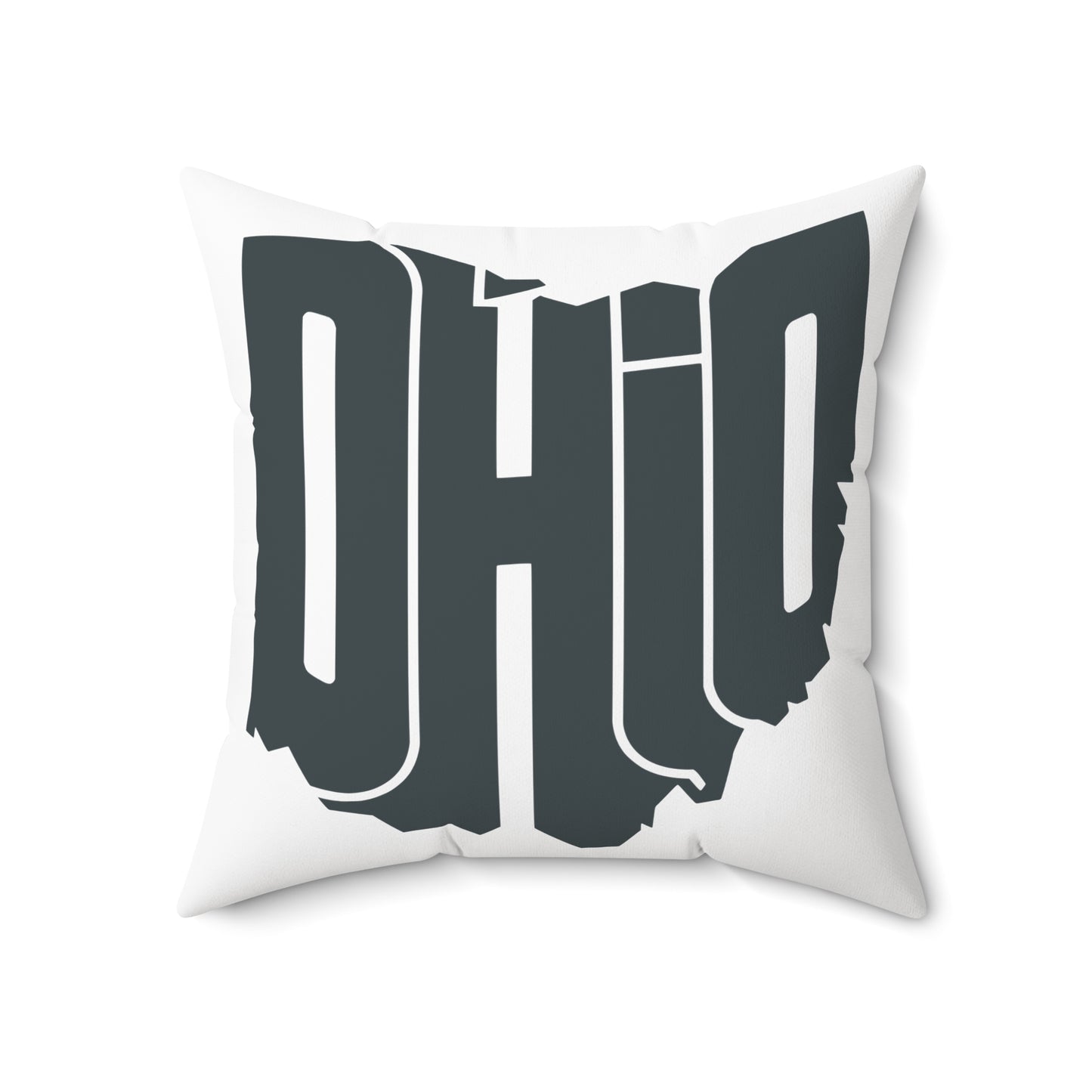 Ohio State Outline Pillow — Bold Graphic "OHIO" Decorative Throw Pillow