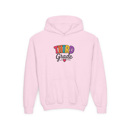Third Grade Kids Hoodie — Colorful Back-to-School Sweatshirt