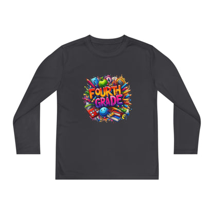 Fourth Grade Long Sleeve Tee — Colorful School Kids Shirt