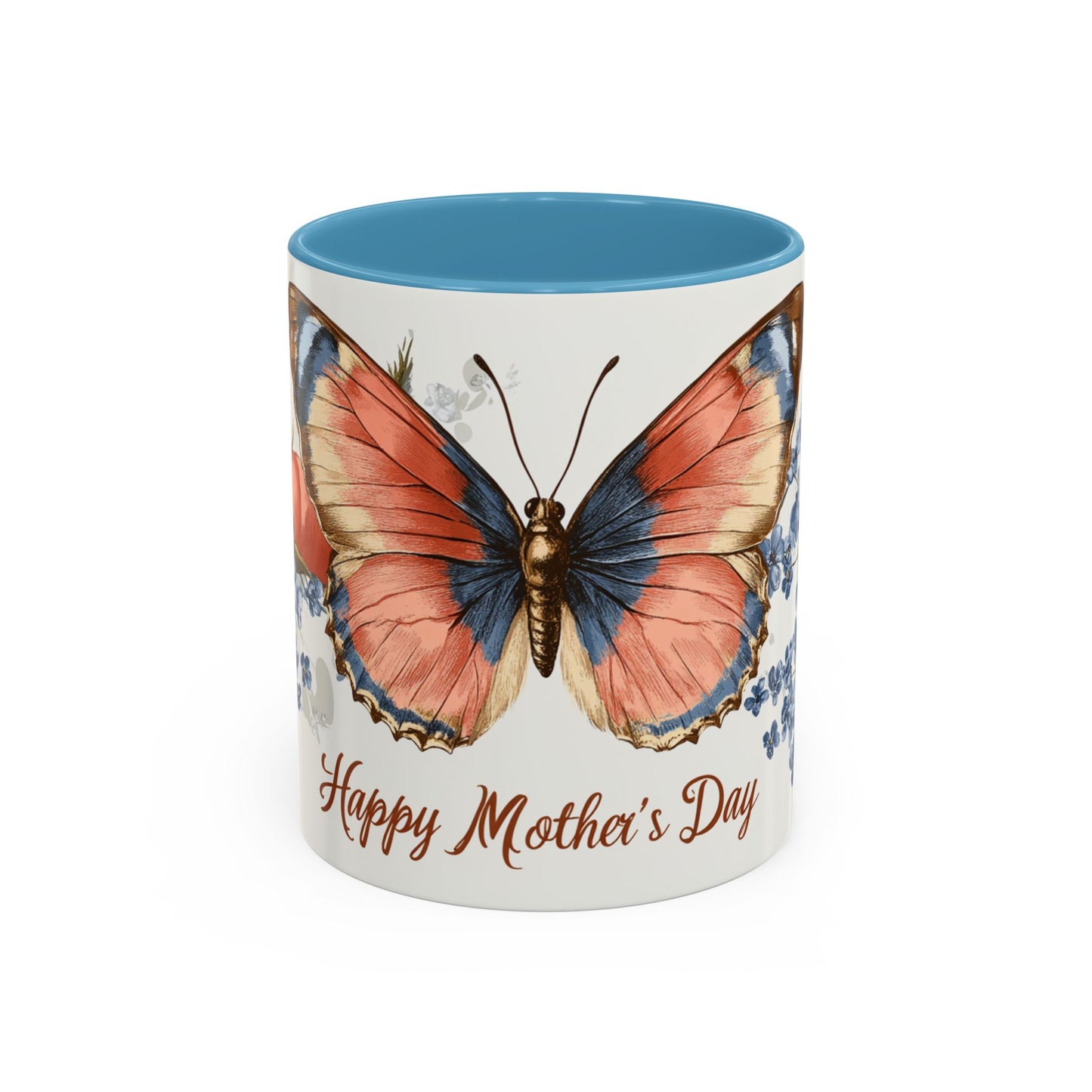 Mother's Day Butterfly Coffee Mug - 'Happy Mother's Day' Floral Accent Mug