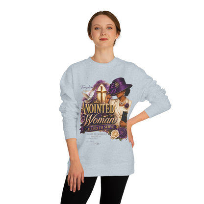 Anointed Woman Crewneck Sweatshirt — Called to Serve Gospel Graphic