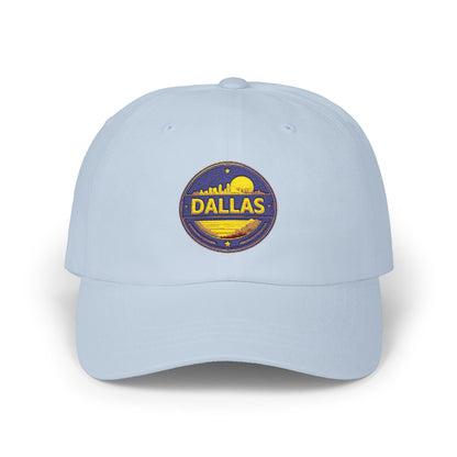 Dallas Crest Dad Cap — Embroidered Vintage City Patch Hat