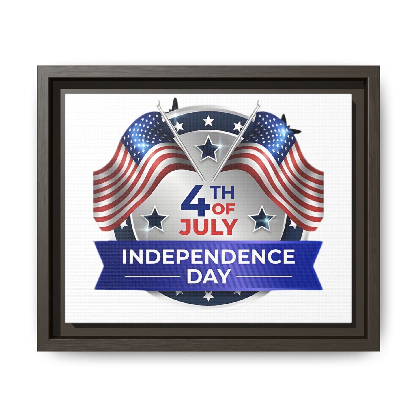 4th of July Independence Day Framed Matte Canvas
