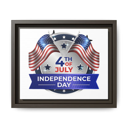 4th of July Independence Day Framed Matte Canvas