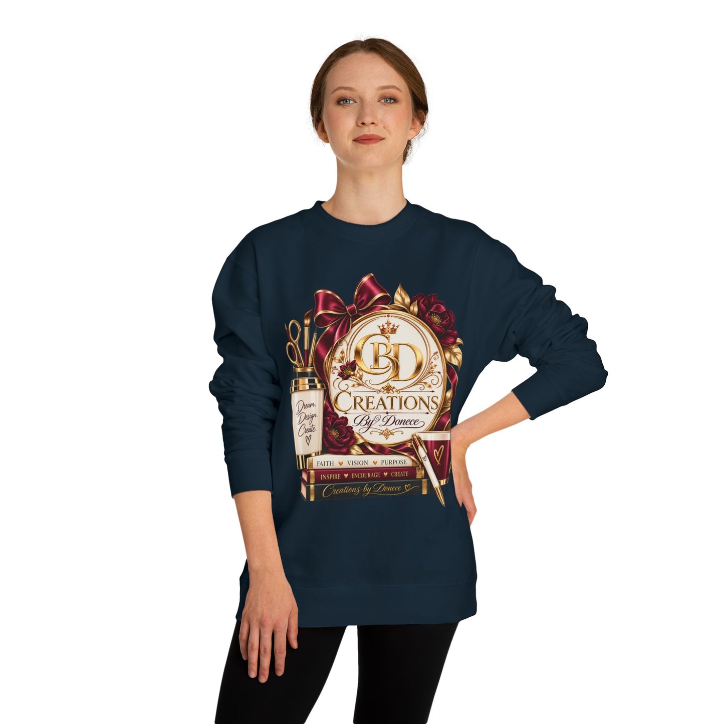 Creations by Damaris Graphic Sweatshirt — Cozy Artist Logo Crewneck
