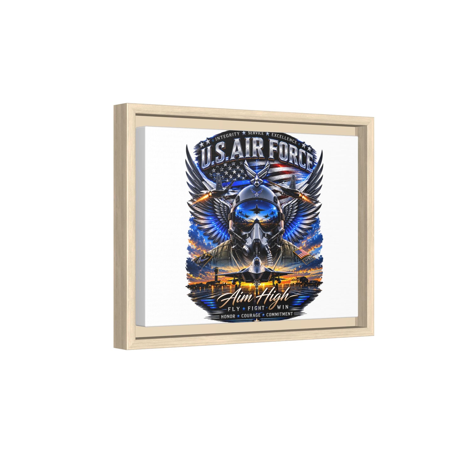 U.S. Air Force 'Aim High' Framed Canvas Print